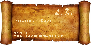 Leibinger Kevin névjegykártya